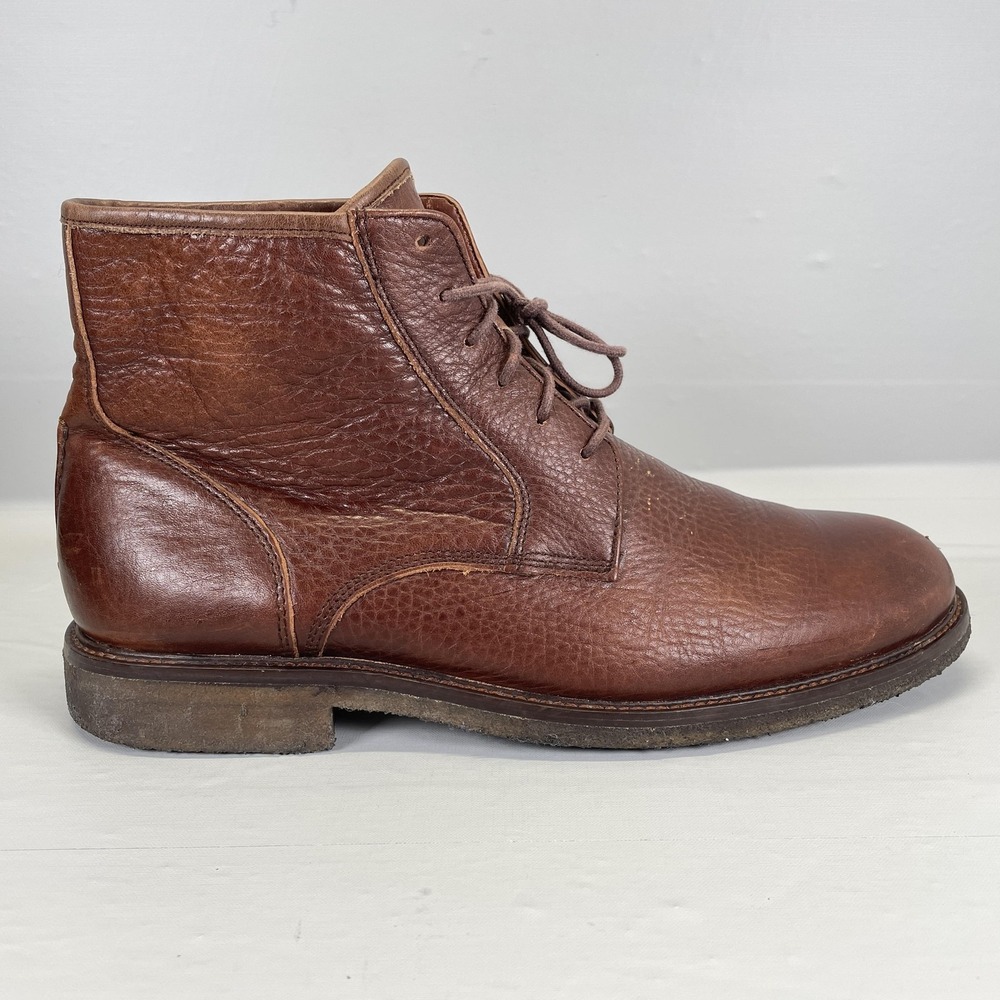 Johnston & Murphy‎ Boots Mens Size 10 Brown Leather Shearling Lined Chukka Crepe